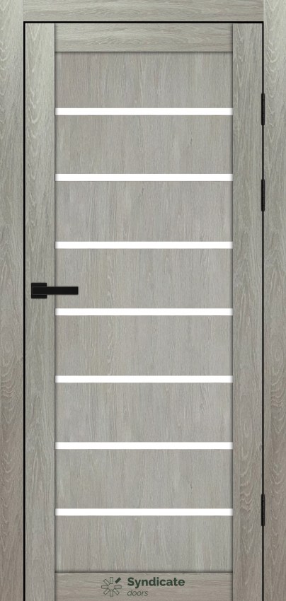 Двері Syndicat Doors PVC 102 Дуб Ровера сатинове скло